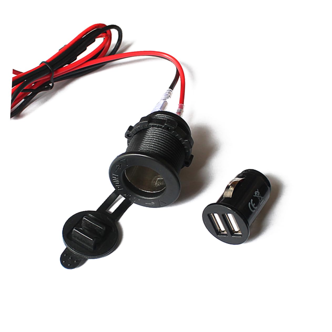 Gatuida Cargador De Pilas 3 Piezas Salida De Receptáculo Enchufe De De De Coche 12v Adaptador USB Cargador Bateria
