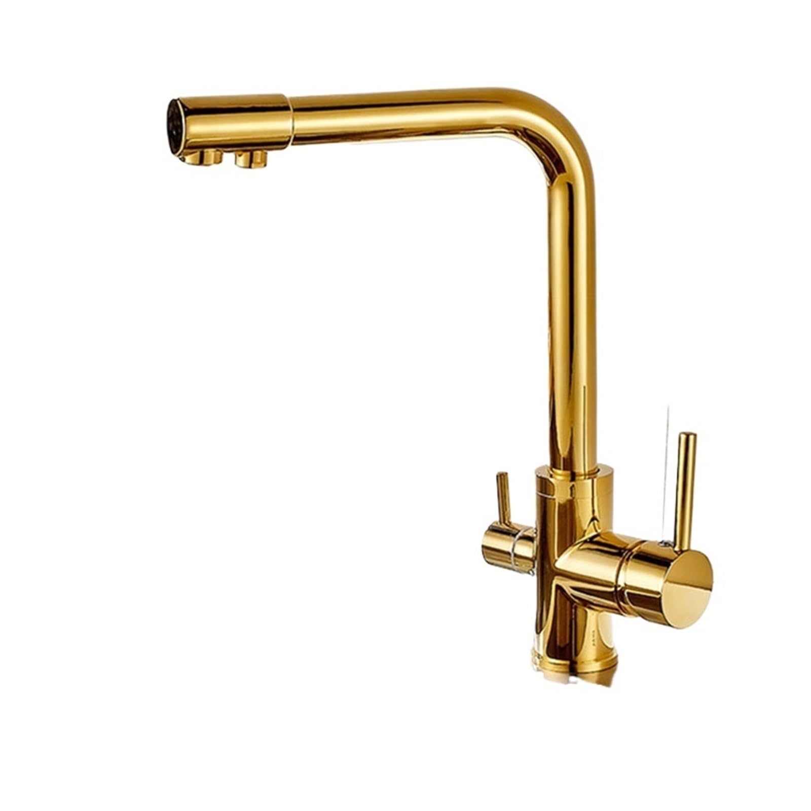 Mitigeur de cuisine eau filtrée or grue de pont haut de gamme