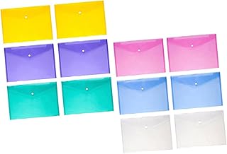 HONMEET 24Pcs Envelopes Coloridos Envelope De Plástico Pastas De Arquivo De Plástico Acordeão Envelope Pasta A4 Envelope Pasta De Arquivo De Papel Pasta De Arquivo Organizador De