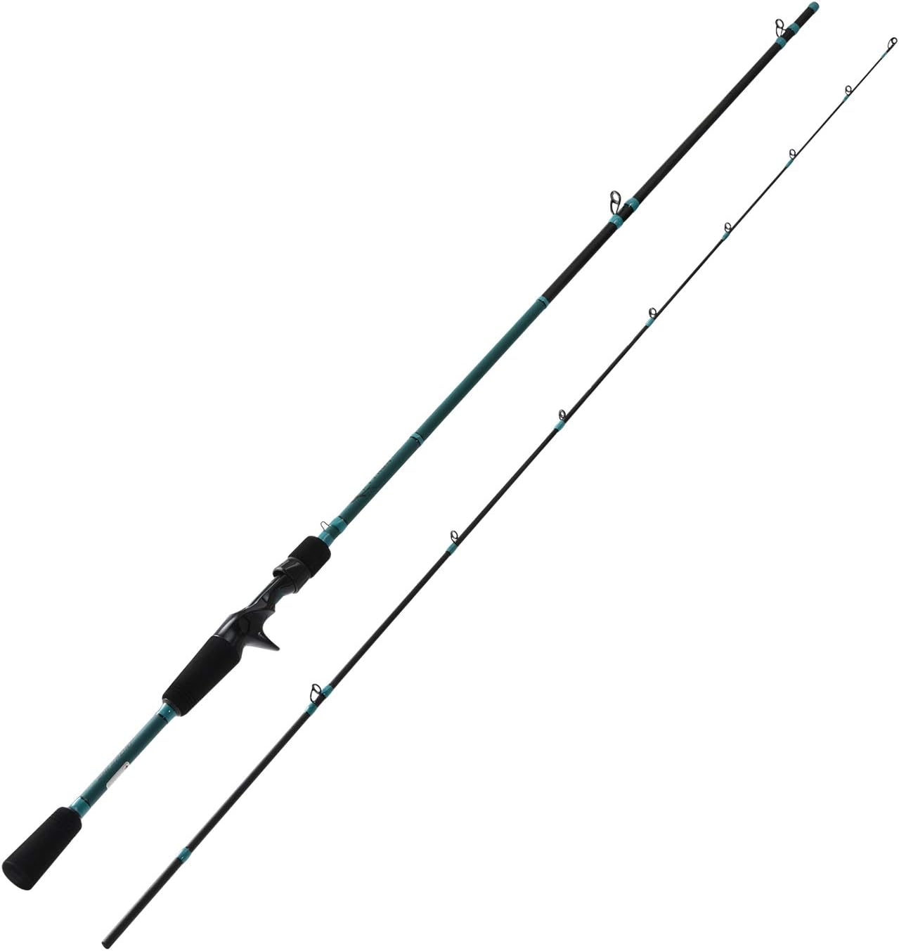 Python Casting Rod 2 Pieces 7' Portable Baitcasting Pole Professional Bass Fishing Rod