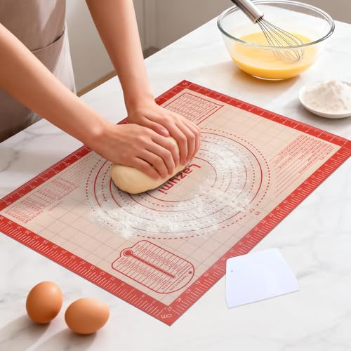 Lazymi Antidérapant Tapis de Cuisson en Silicone extra épais, Anti-Adhérent Feuille de Cuisson...