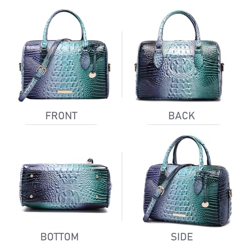 Image of Makcr Joacbv Top-Handle Crocodile Purses For Women Crossbody Leather Bags Trendy Large Capacity Tote with Shoulder Strap