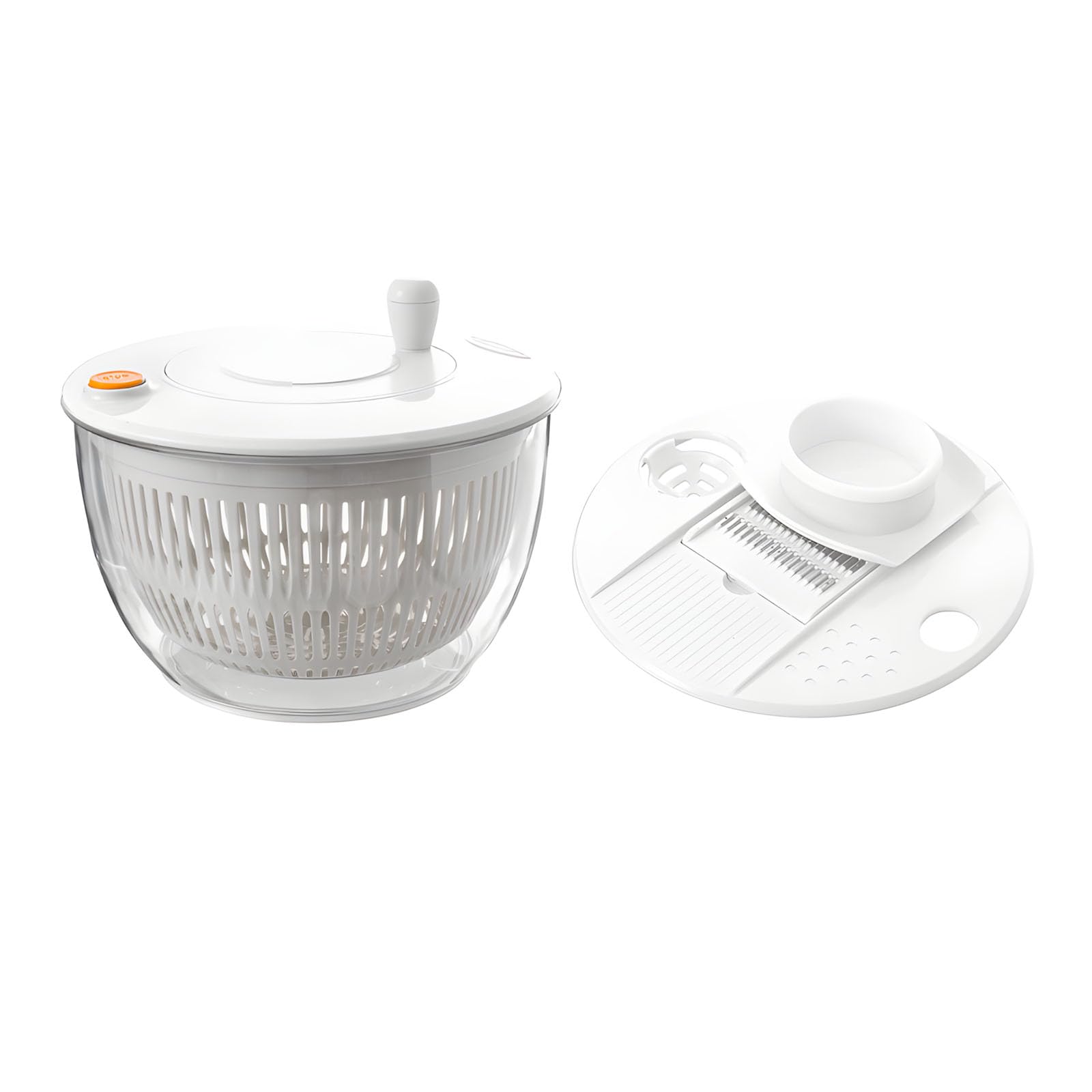 Msioytog Kitchen Tool for Chopping Vegetables and Salad with Transparent Design See Through Salad Spinner Chopper Combo