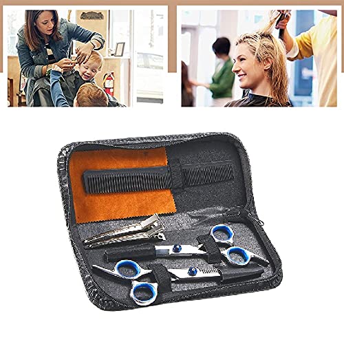 Foto von Friseurschere Profi 7 Pcs Haarschneideschere Set Haarschere Professionelle Friseur Set Rostfreie Bartschere Perfekter Effilierschere Linkshander Für Kinder Männer Frauen Haustiere Familie Friseursalon