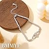 BMMYE Silver Bracelet for Women,925 Infinity Bracelet with Cubic Zirconia Hypoallergenic Adjustable Heart Sterling Silver Plated Bracelets,Sterling Silvery Beaded Bracelets with Cards for Women #4