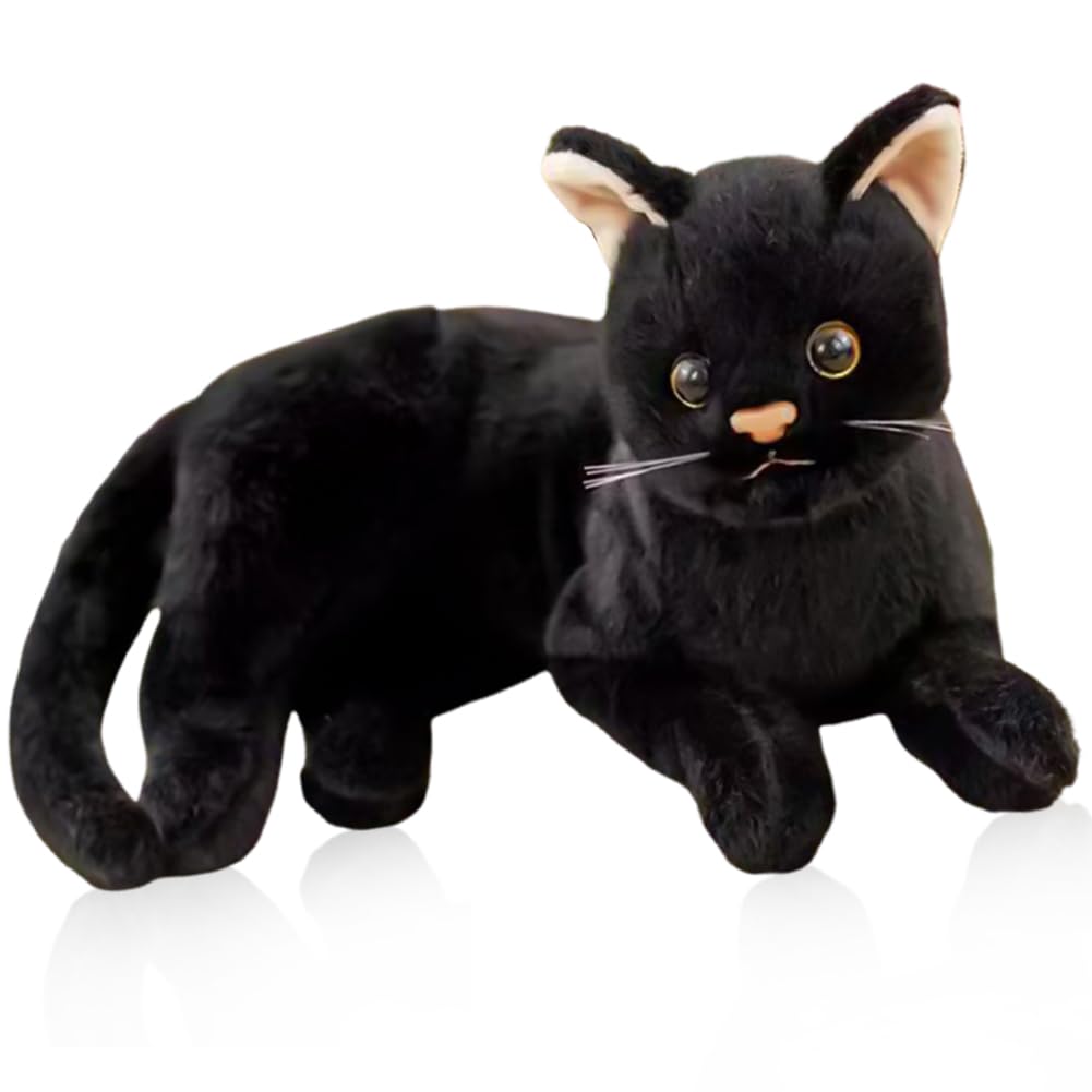 Muñeca de Gato Simulada de Peluche Realista, Juguete de Felpa Para Colección y Decoración, Adecuado Para Niños y Niñas de Cumpleaños (30CM)