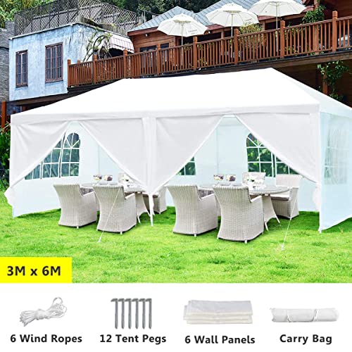 image for Giantex 3x6M Gazebo Canopy Party Wedding Marquee Event Pavilion Tent, 