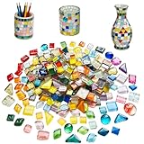 FENGCHUANG Mosaique Carrelage 370 Pièces Plus de 40 Couleurs pour la Main Kit Mosaique Enf...