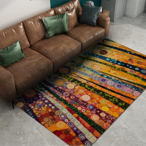 Tapis all seasons 120x150cm abstrait antidérapant à poil bas