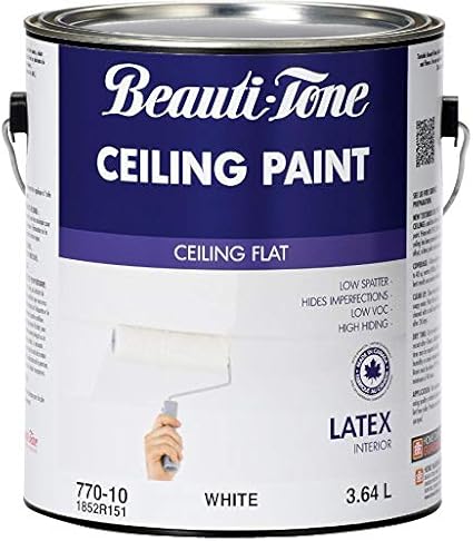 3 64l White Interior Flat Latex Ceiling Paint Amazon Com