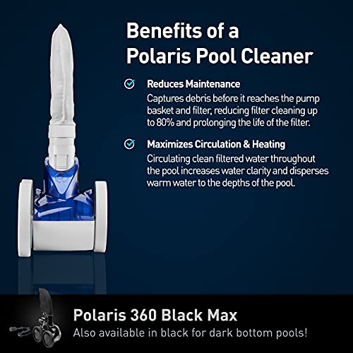 Polaris Vac-Sweep 360 Pressure Inground Pool Cleaner, Triple Jet Powered With A Single Chamber Debris Bag #TOP4