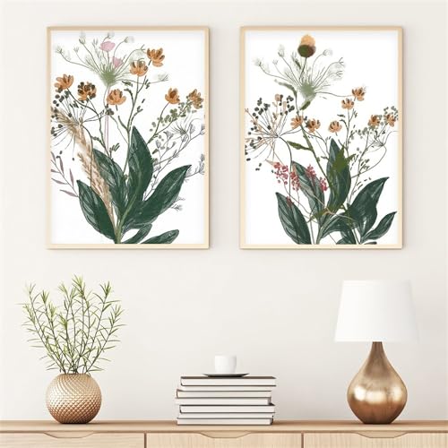 Affiches fleurs sauvages pour habiller un mur vide sans encombrer l'espace déco salon 60*70cm