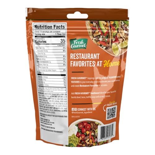 Image of Fresh Gourmet Savory Southwest Crunch Tex-Mex Topper, 3.5oz Resealable Bag