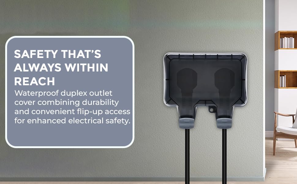 Image of MX IP66 Waterproof Outdoor Power Socket Box - 2 Indian 16A Socket 250V, 4-Module Weatherproof Electrical Outlet with Locking System for Garden, Patio, Balcony, Home, Hotel