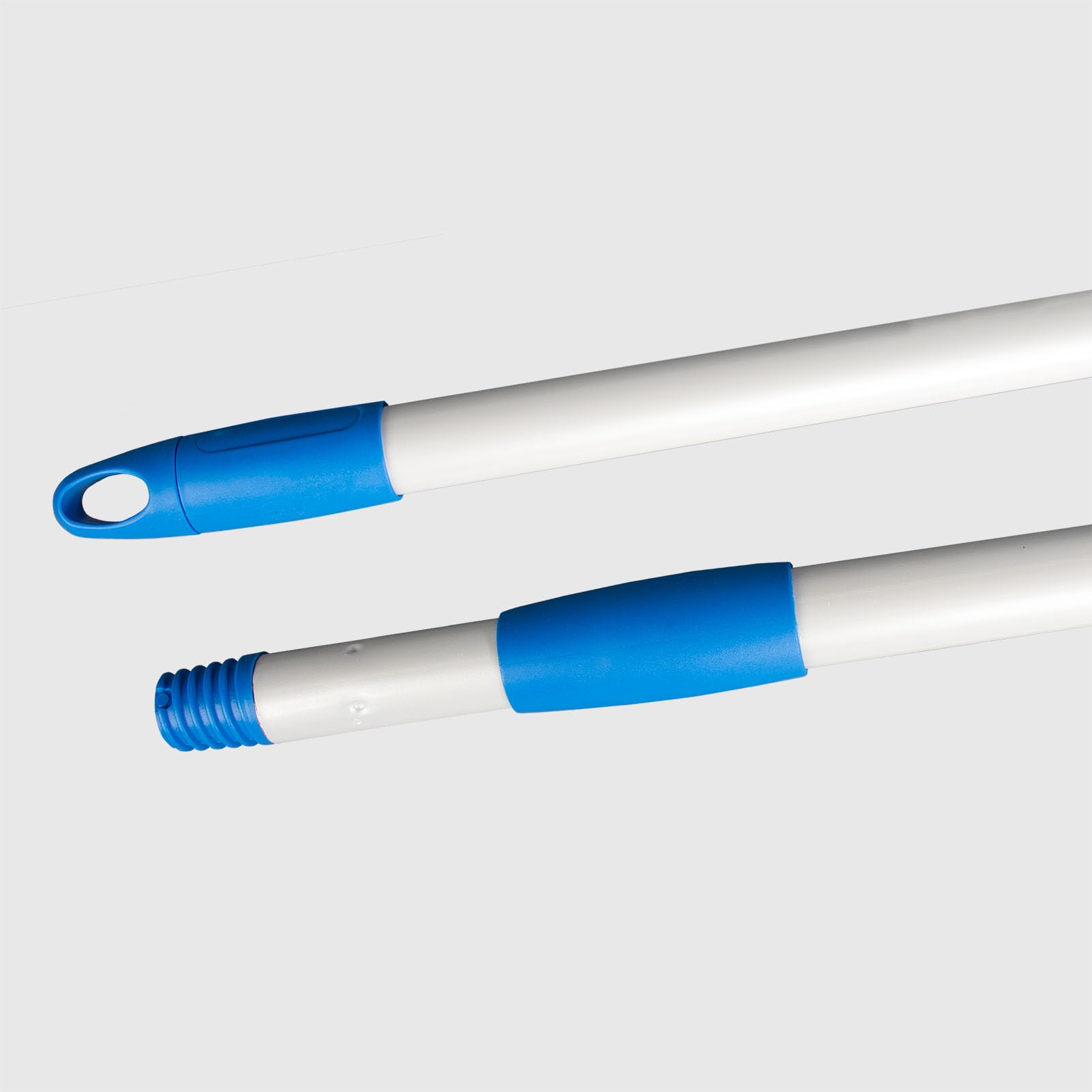 La Briantina Manico Telescopico in Acciaio per Scope e Attrezzi da Pulizia, Estensibile 87-150 cm, Diametro 24 mm, Rivestimento Bianco Perla, Made in Italy