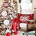 Lanpn White and Red 12x18 Christmas Lumbar Pillow Covers Set of 4, Decorative Rectangle Long 12 x 18 Winter Snowflake Throw Pillow Case Xmas Cushion Cover for Indoor House Sofa Red