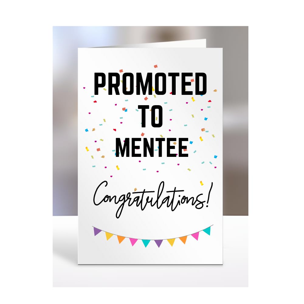 Promoted to Mentee card, gifts for men, women, him, her, female, male, presents for Christmas, new, congratulations, A5-171_146