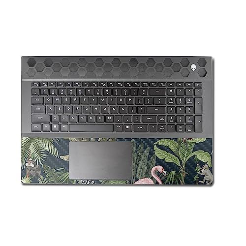 Image of MightySkins Carbon Fiber Skin Compatible with Alienware M18 R1 (2023) Full Wrap Kit - Tropical Kingdom | Protective, Durable Textured Carbon Fiber Finish | Easy to Apply | Made in The USA