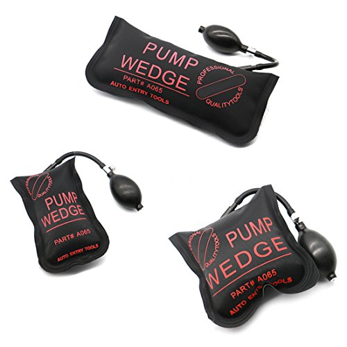 MICG 3pcs Rubber Air Shim Inflatable Pump Wedge Inflatable Bag Pry Bar and Leveling Tool Alignment For Window Installations