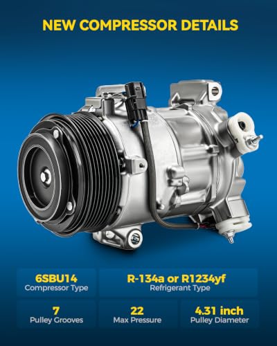 Image of PHILTOP 141588NC Air Conditioner AC Compressor with Clutch for Honda Accord 2018-2022 1.5T