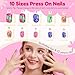 Teenitor 216pcs Kids Press On Nails for Girls, 9 Styles of 8-12 Years Girls Press On Nails for Kids, Full Cover Fake Nails for Little Girl, Short Acrylic Nails Set