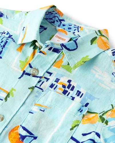Image of Gymboree,Matching Family Short Sleeve Button Up Shirt