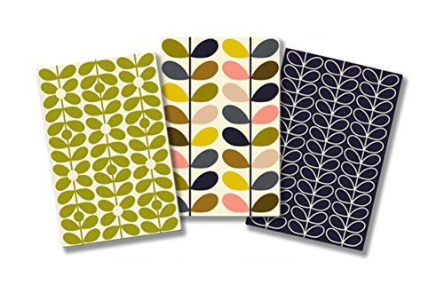 Orla Kiely Mid-Century Stems Pocket Notebook Trio Cards