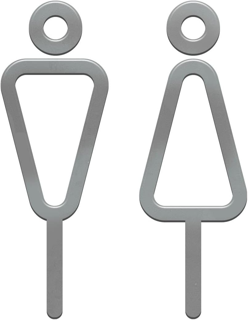 オリエンタライズ ピクトサイン A レストルーム くり抜き シルバー トイレサイン トイレ サインプレート プレート ピクトグラム サイン マーク ドア 看板 激安な