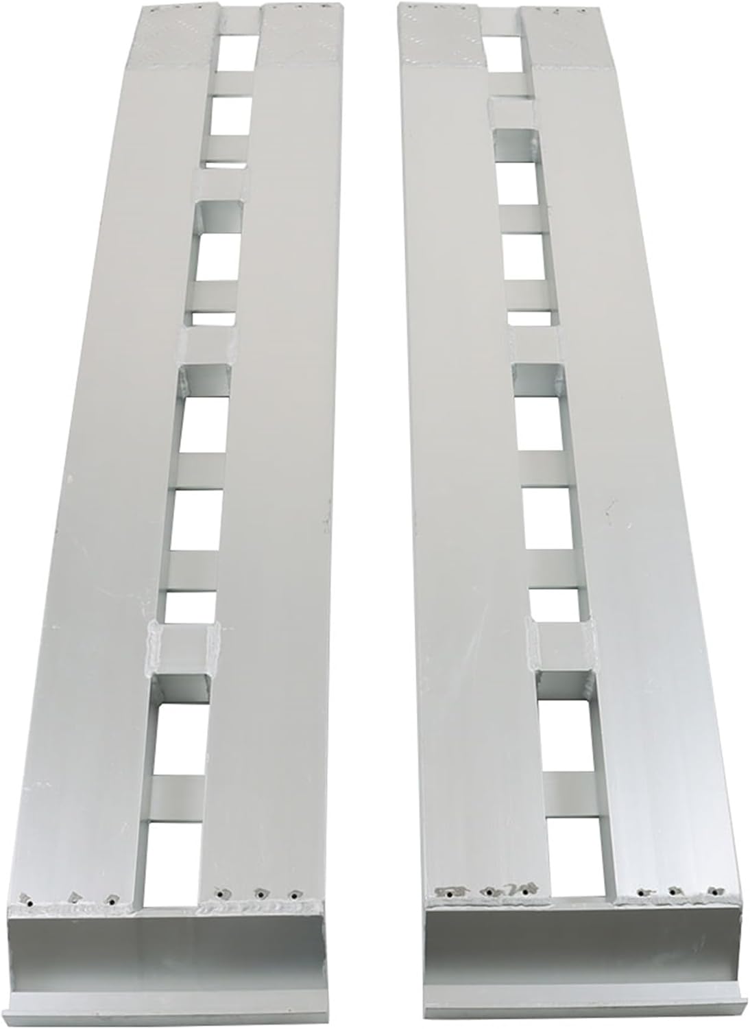 Aluminum Trailer Ramps - 60x12, Hook End, Silver