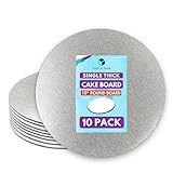 Pack N Trade 10 Inch Round Cake Boards – Pack of 10 Single Thick 2mm Cardboard, Reusable & Sturdy Cake Base for Baking, Decorating, and Display
