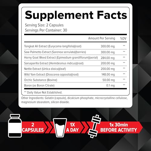 True Vitamins Performance Booster For Men - Enhance Energy, Endurance, Stamina, Strength, Drive & Muscle Growth - Natural Male Enhancing Supplement With Tongkat Ali thumb #7