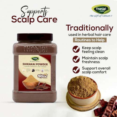 Image of Thanjai Natural Shikakkai Powder 250g Jar Pure and Natural Hair Conditioner | Natural