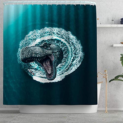 Toilettendeckelbezug Animal Printed Badezimmer Badematte Und Duschvorhang Set Polyester Toilettensitzbezüge Home Decor Teppich-4 Stück-567_Als Bild Anzeigen – Bild 5