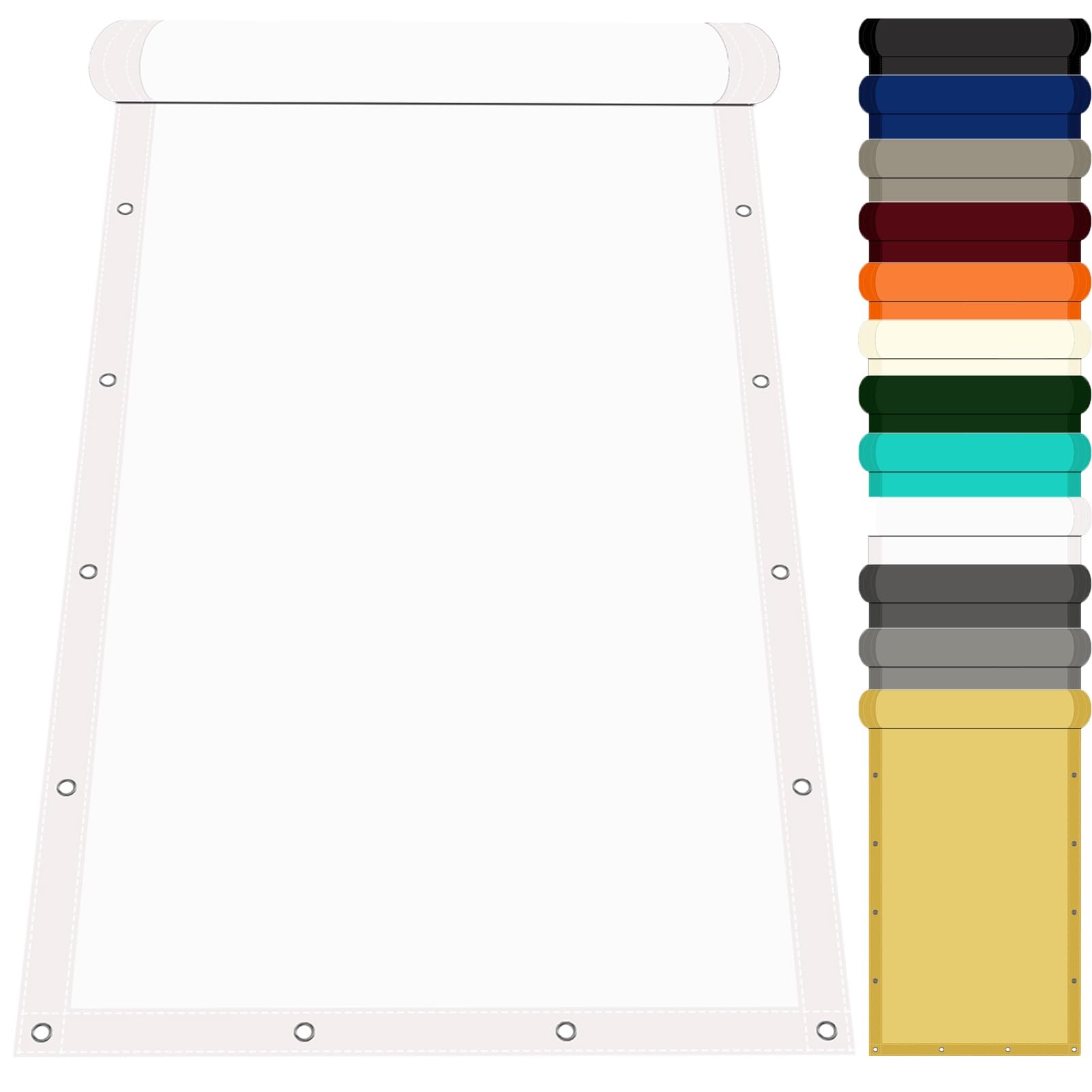 Voile d'ombrage 1.7x5m pour bloquer les UV et la pluie fine
