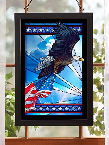 Wild Wings Our Glory - Bald Eagle Stained Glass Art by Anthony Padgett