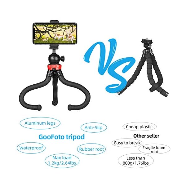 Handy-Stativ, Bluetooth, faltbare Halterung, Selfie-Stick, flexibles Stativ-Schwamm, Oktopus-Stativ, Handyhalter… – Bild 7