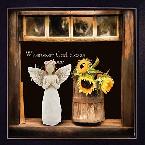 Prayer Angel Guardian Angel Figurine Sculpted Hand-Painted Figure Praying Angel, Encouragement Present Gift for Christmas to Show Love, Sympathy, Gratitude, Prayer