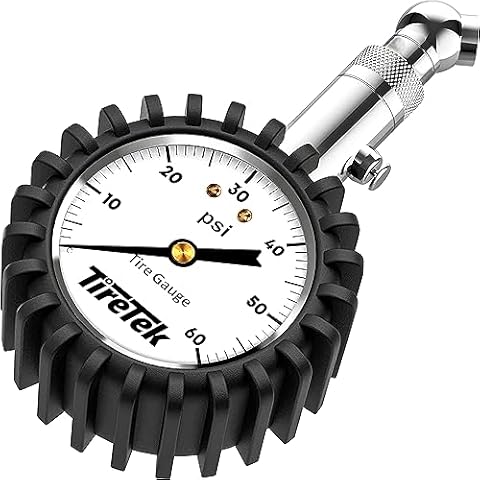 TIRETEK Tire Pressure Gauge for Cars - (0-60 PSI, ANSI Certified) Tire Gauges for Tire Pressure, Air Pressure Gauge for Tires - Car Accessories, Car Gifts for Men, Him, Dad Cover