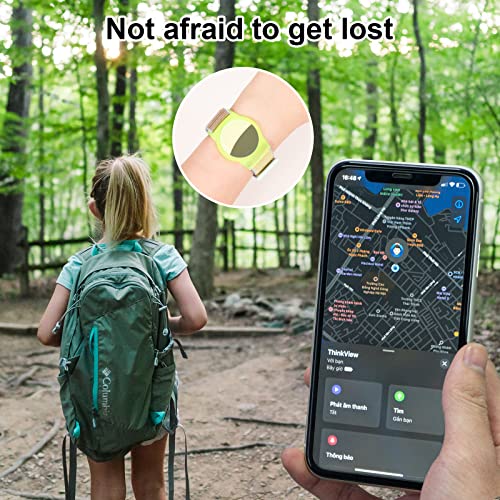 Image of Kids Wristband Compatible with Apple AirTag, Protective Case for Air Tag GPS Tracker Holder with Nylon Bracelet, Adjustable Anti Lost Watch Band for Toddler Child Elder