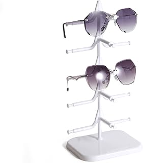 DULRLLY 5 Pairs Plastic Eyeglasses Sunglasses Display Stand, Sunglasses Rack Holder, Sunglasses Organizer Stand, Glasses Storage Suitable for Home or Shop