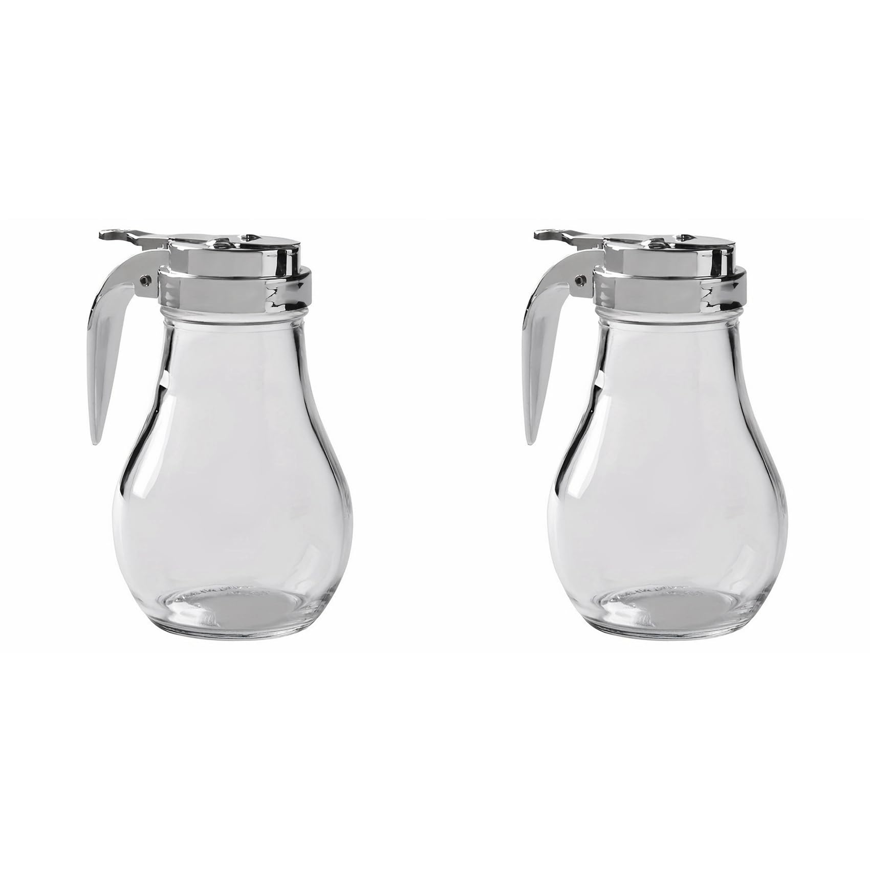 Hndhbfgrt 2X Syrup Dispenser, No Drip Glass Syrup Bottle for Maple Syrup, Honey Dispenser, Dishwasher Safe Glass Syrup Container