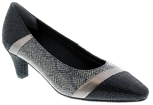 Bomba feminina Ros Hommerson Kiwi, Black/Pewter/Leather, 6 Narrow