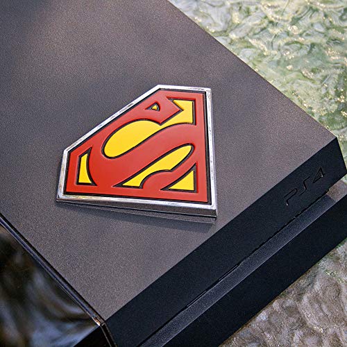 Image of Fan Emblems Superman 3D Car Badge (Classic Logo - Black, Red, Yellow and Chrome)