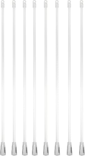 DOITOOL 8 piezas de 17 pulgadas de repuesto para persianas verticales con gancho, piezas de repuesto para persianas verticales, varita inclinable