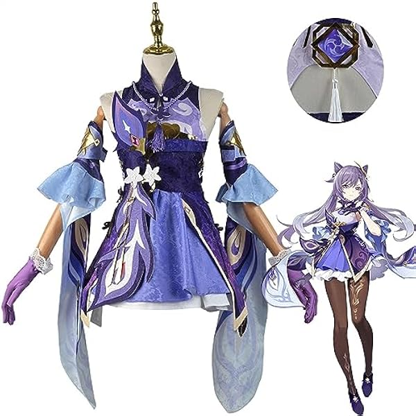 Game Genshin Impact Keqing Cosplay Kostuum Outfit Halloween Carnaval Accessoires Themafeest for Vrouwen Girsl Uniform