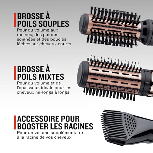 Remington Brosse Soufflante Rotative Keratin Protect, 3 Accessoires, AS8811 – vue 3