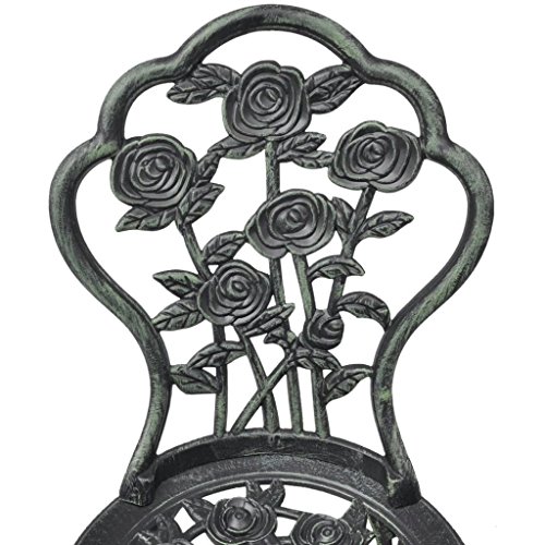 Chaise de jardin抗锈铝合金绿2把装 - 解决生锈变色问题的户外Bistro餐椅