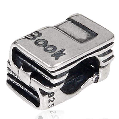 Ciondolo a forma di libro in argento Sterling 925, per braccialetti Pandora