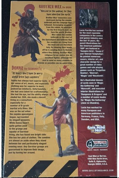 Zombicide Survivor évitez la routine du jeu avec le pack Parrillo Guiton