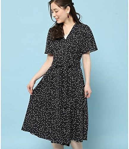 Amazon Co Jp ロペピクニック Rope Picnic Web限定 2way ランダムドットカシュクールワンピース 01ブラック 38 服 ファッション小物